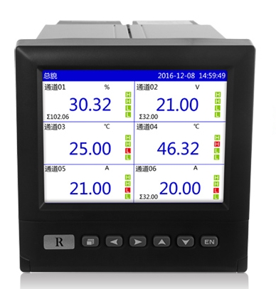 美控MIK-R4000D 1-16路 5.6英寸 藍(lán)屏智能無紙電壓功率電量記錄儀